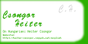 csongor heiter business card